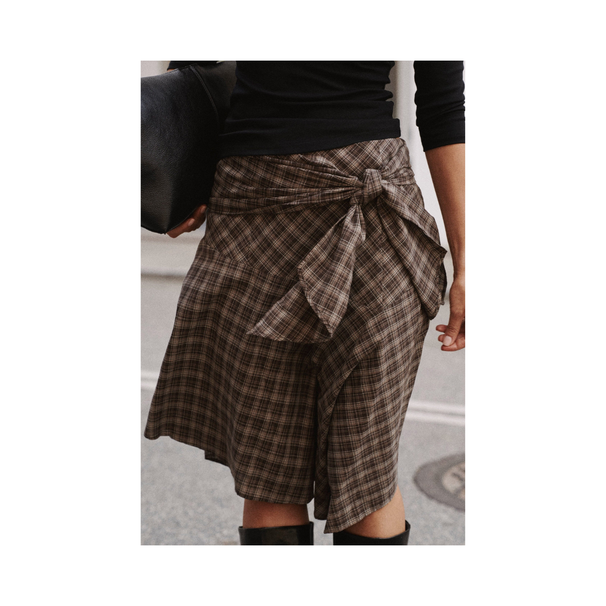 Sabella Check Skirt - Brown Check