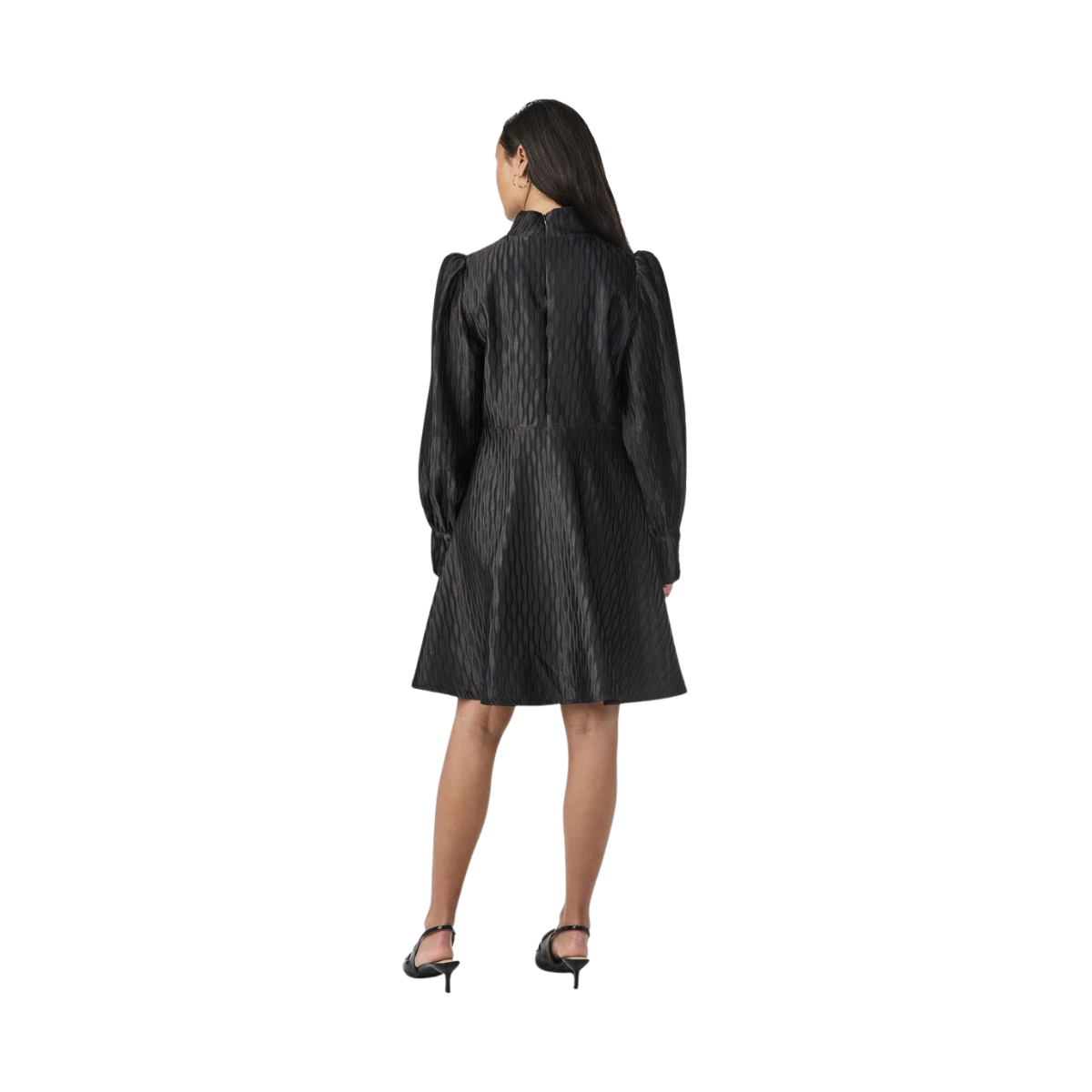 YASRipple LS Dress - Black