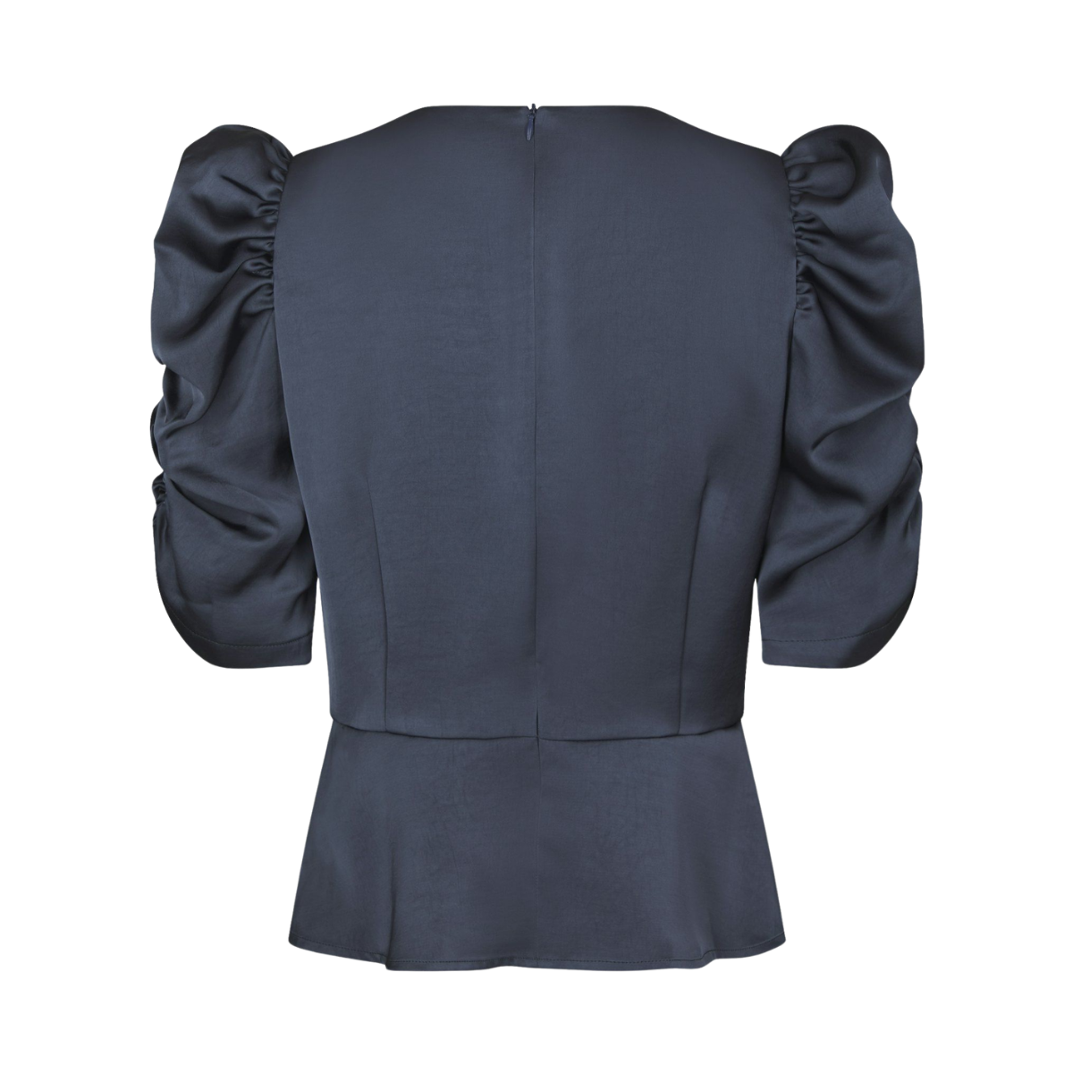 Benua Heavy Sateen Blouse - Midnight Blue
