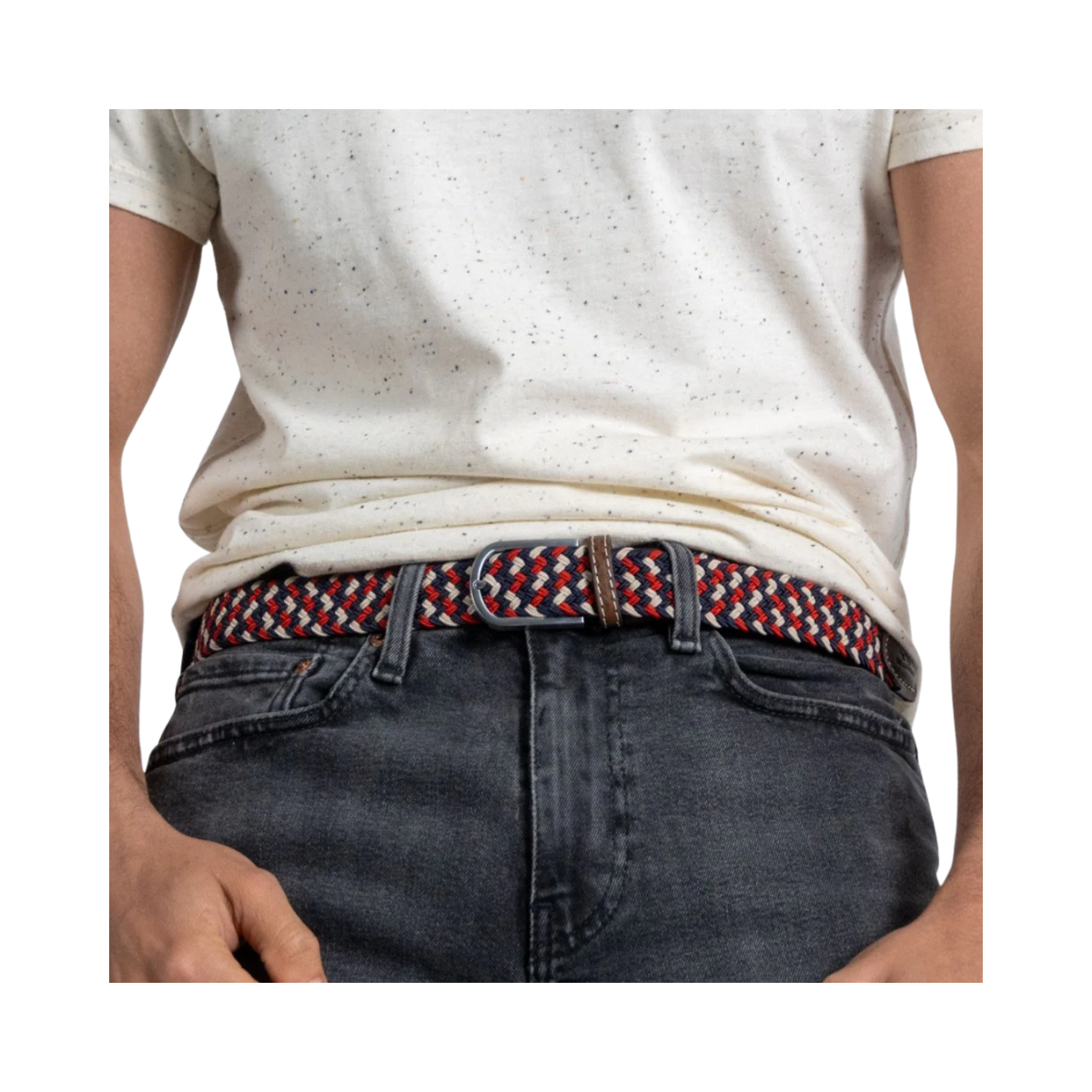 WOVEN ELASTIC BELT - TWO-TONED - The Amsterdam