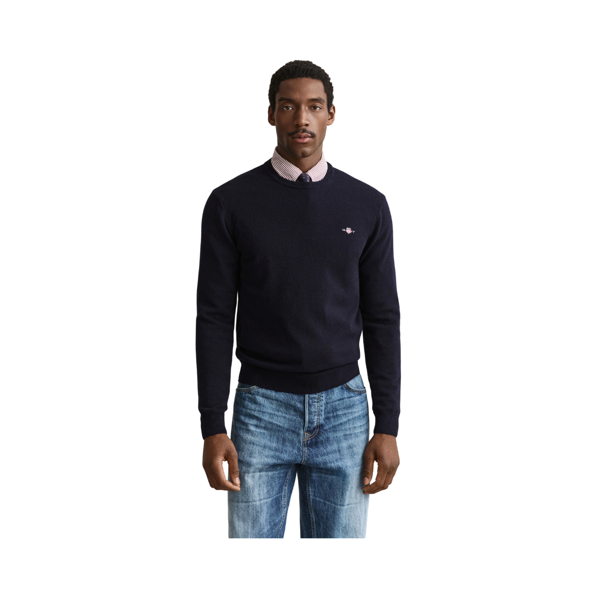 Superfine Lambswool C-Neck - Marine