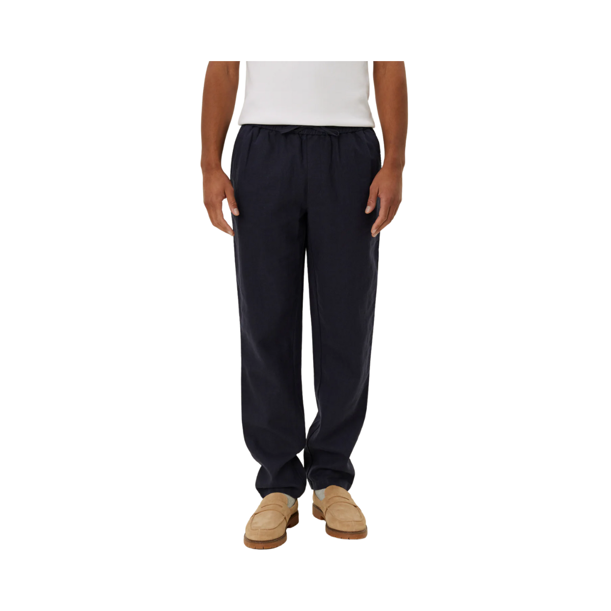 Patrick Linen Pants - Dark Navy