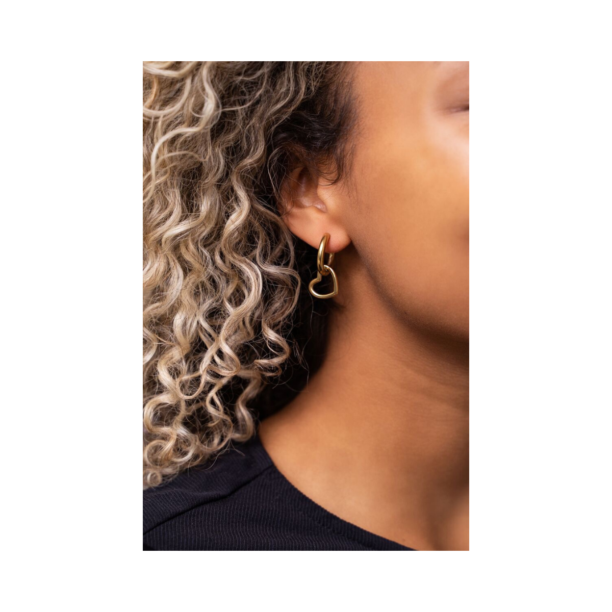 Oorringen Met Open Hartje - 1200 Gold