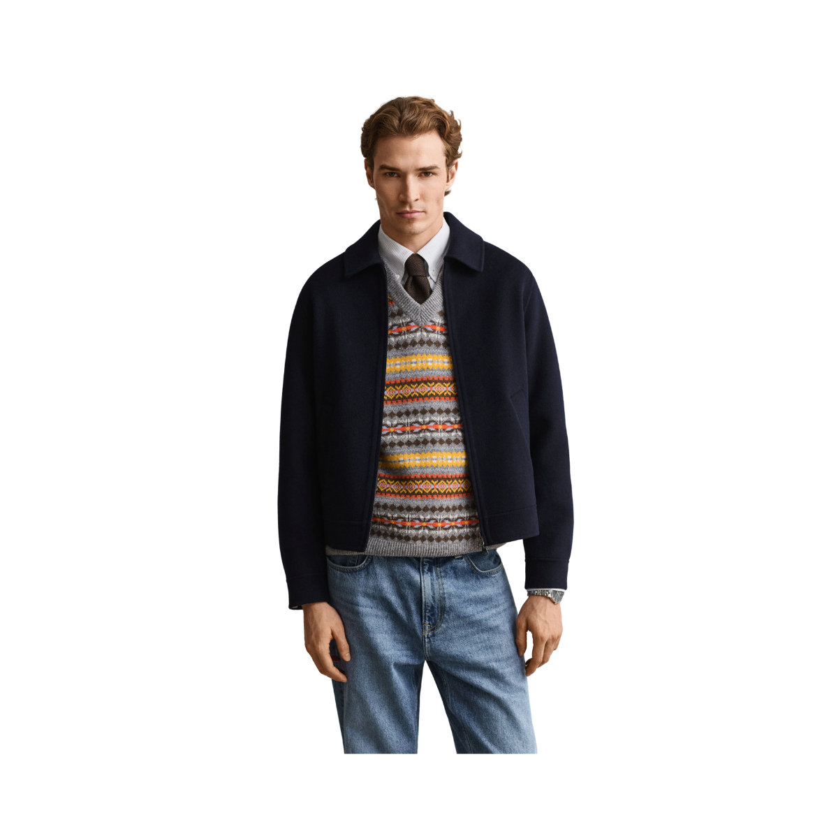Handstitched Jacket - Evening Blue
