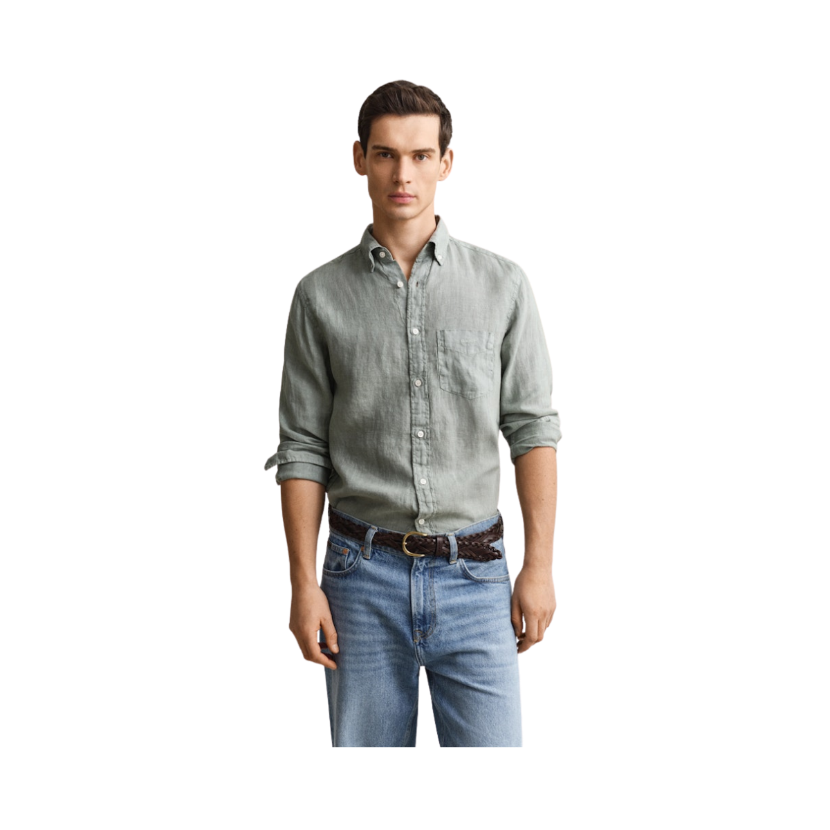 Gmnt Dyed Linen Shirt - Ceramic Grey