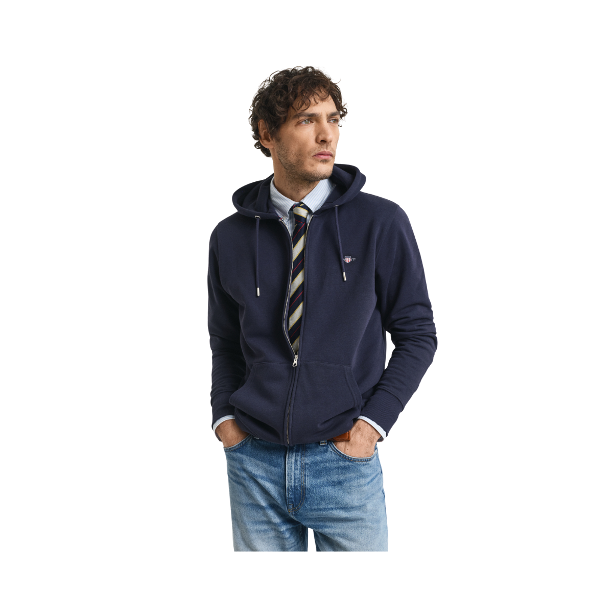 Shield Full Zip Hoodie - Evening Blue