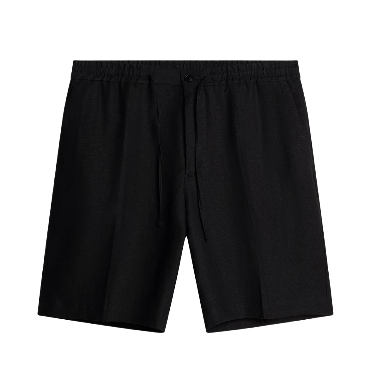 Brady Drape Linen Shorts - Black