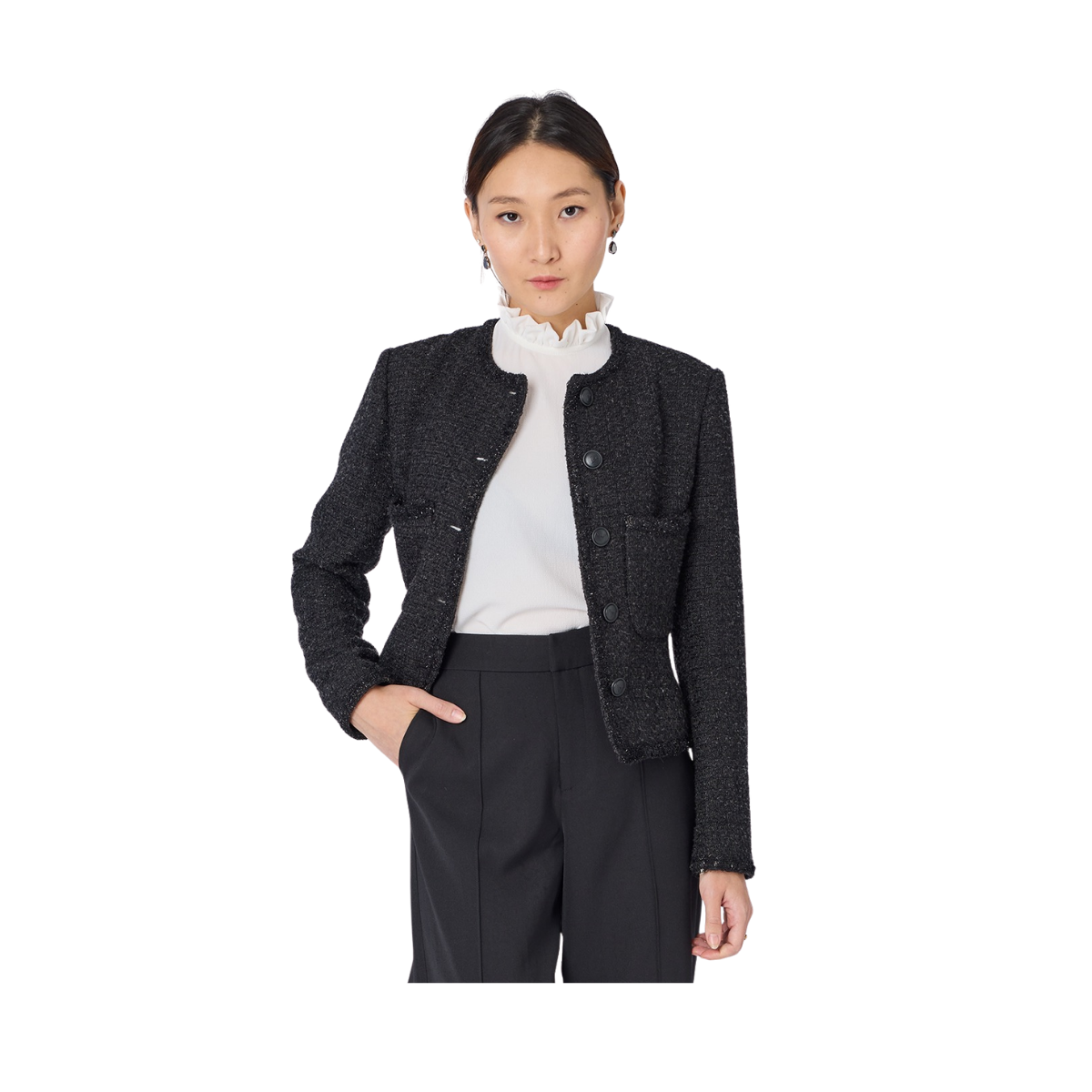 Alexa Tweed Jacket - Black