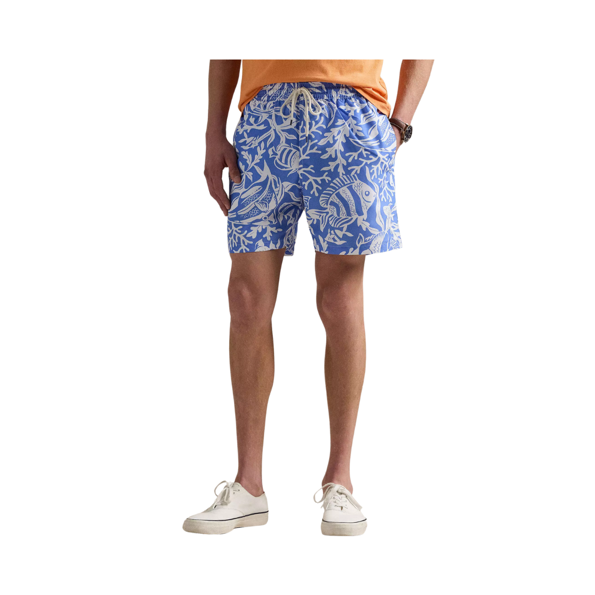 Traveler Mid Trunk - Fish Coral- Light Blue