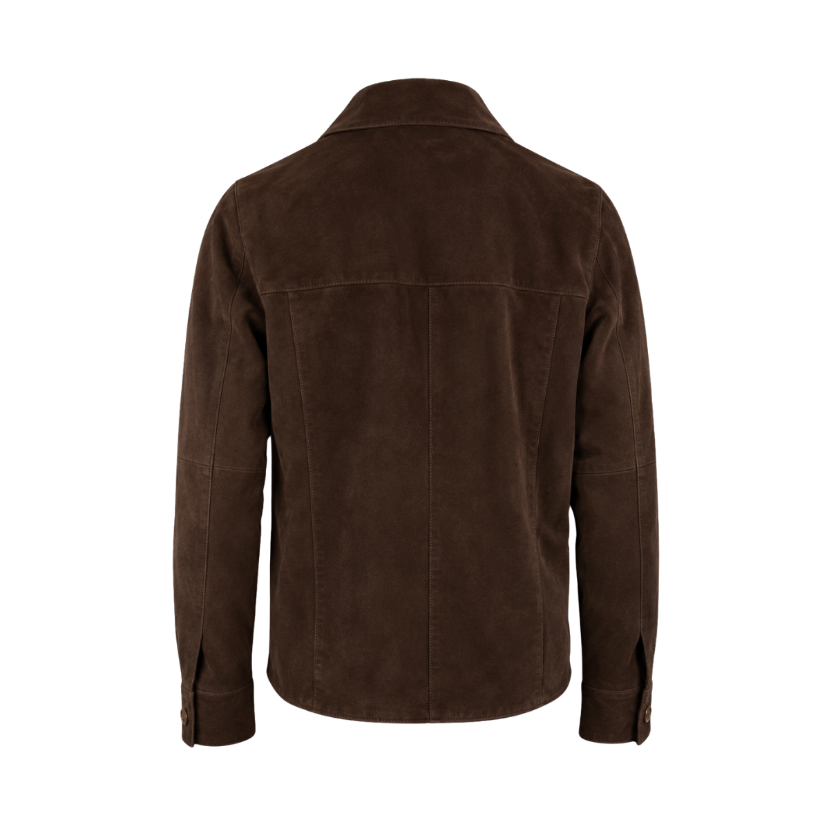 Overshirt Lined Goat Suede - Dark Brown
