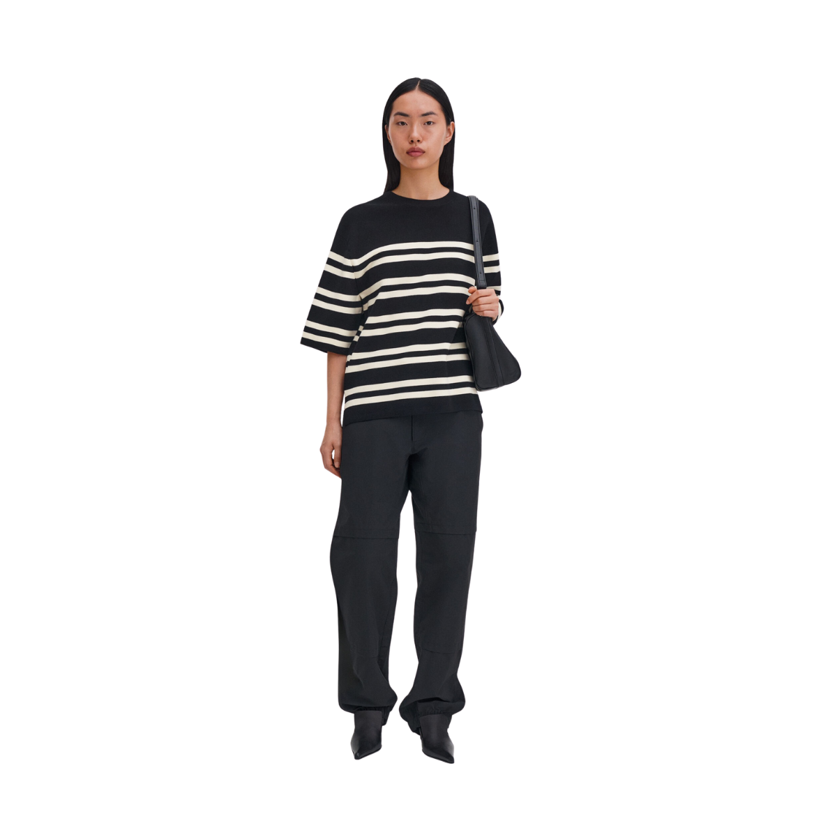 Milano Knit T-shirt - Black/White