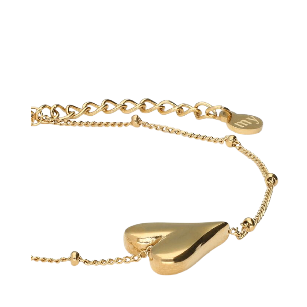 Bracelet heart horizontal - Gold