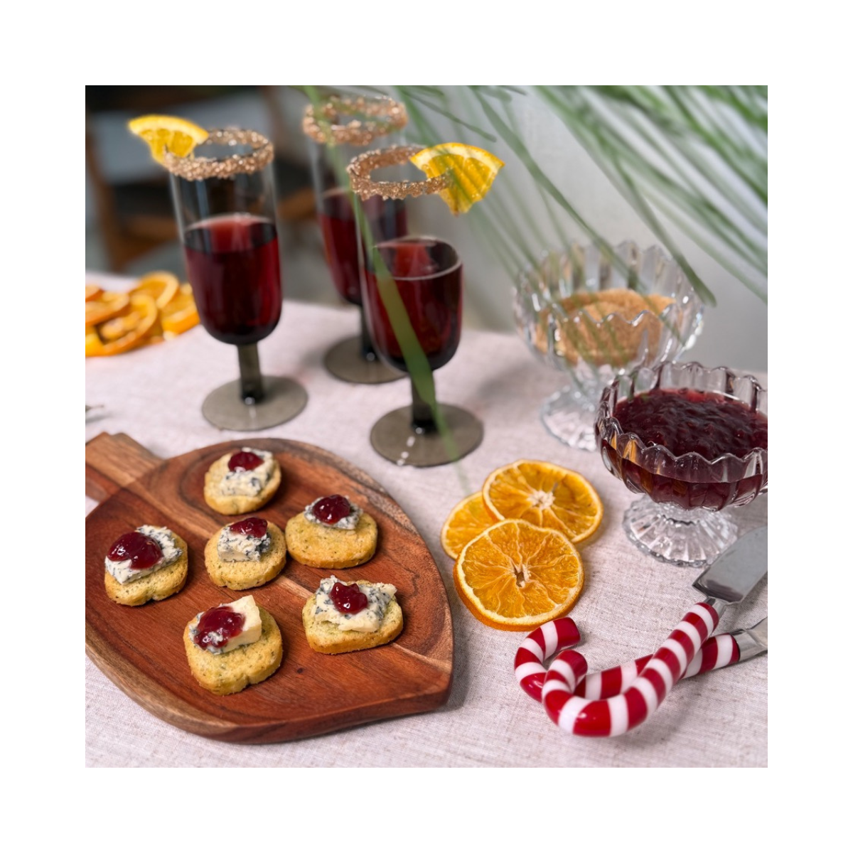 Cheese Set Stripe - red