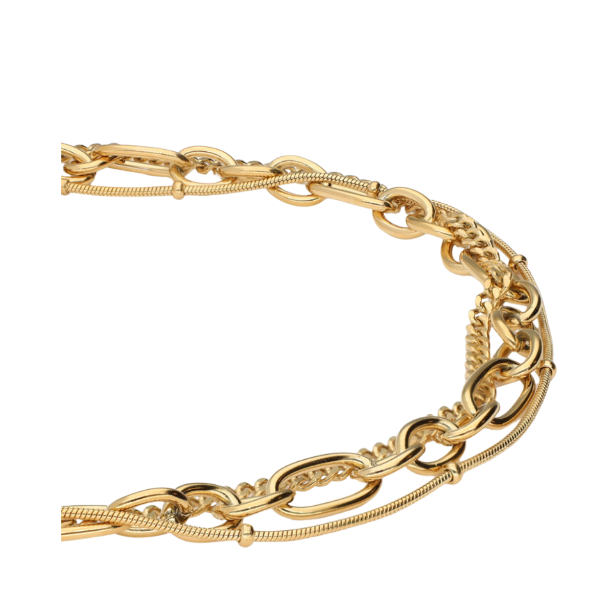 Bracelet three-layered balls - Gold