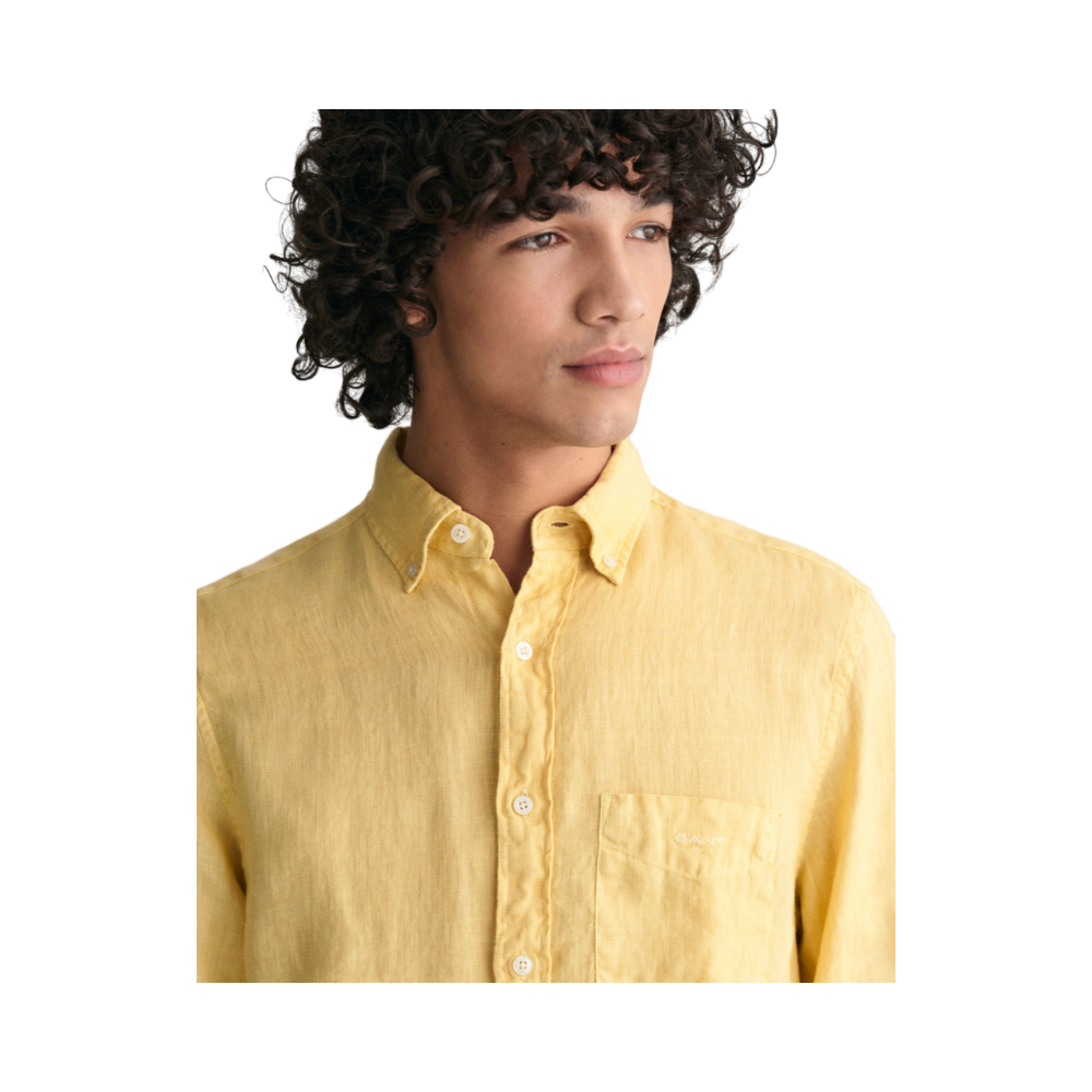 GMNT Dyed Linen SS Shirt - 726 Dusty Yellow