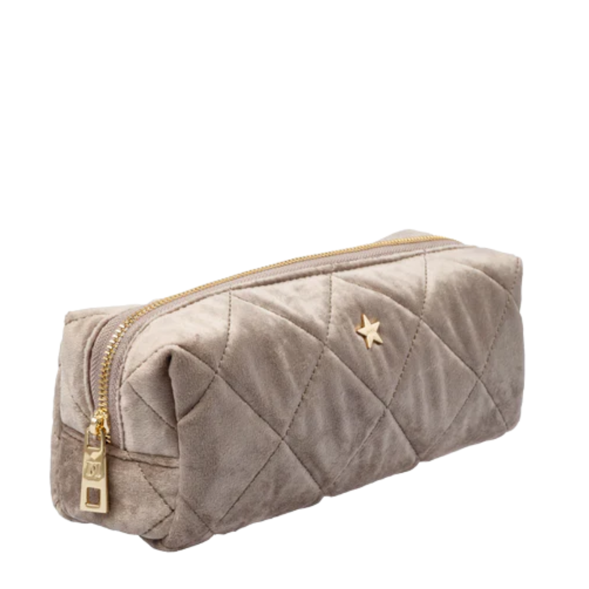Velvet Quilted Tool Pouch - Dark Taupe