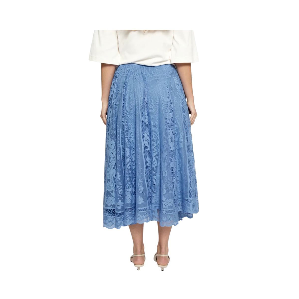 PCGreta Lace Skirt - Cornflower Blue