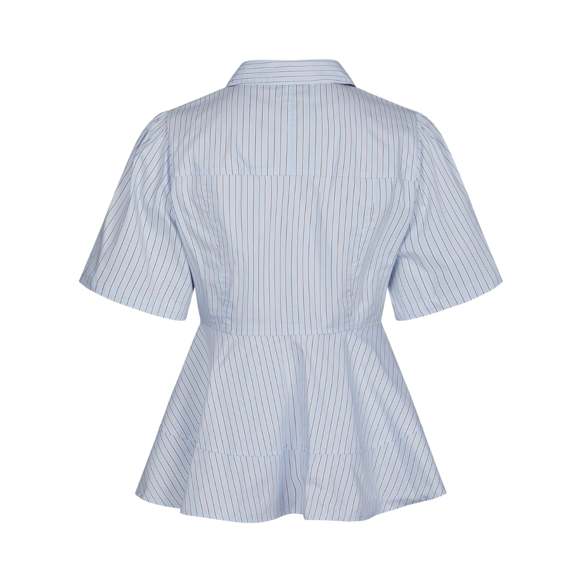Janelle Stripe Shirt - Blue/Brown Stripe