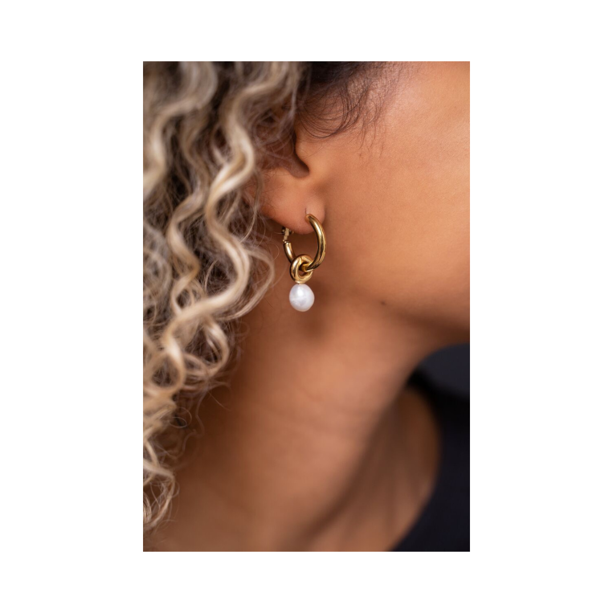 Oorringen Met Parel - 1200 Gold