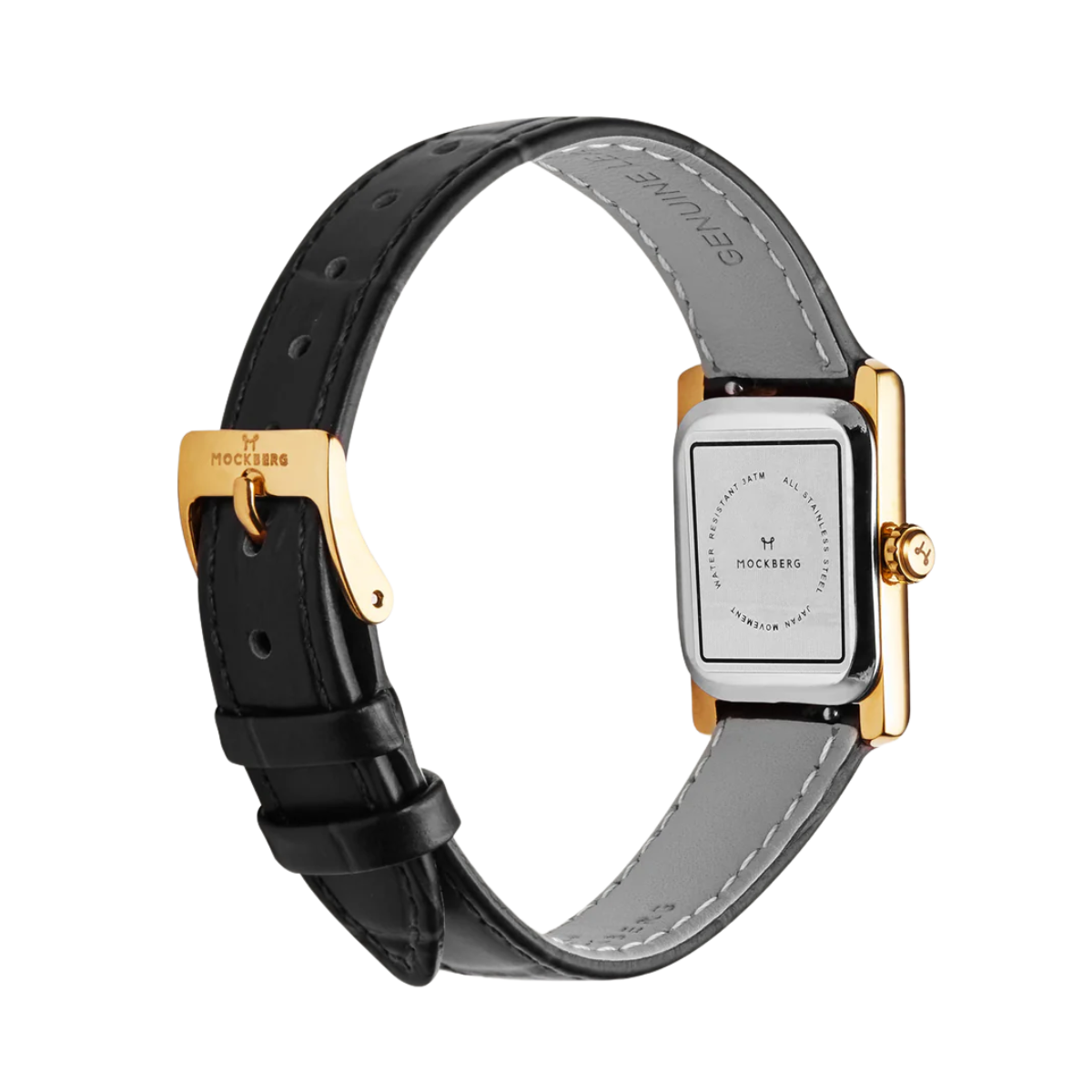 Timeless Black Leather Gold Watch - Gold
