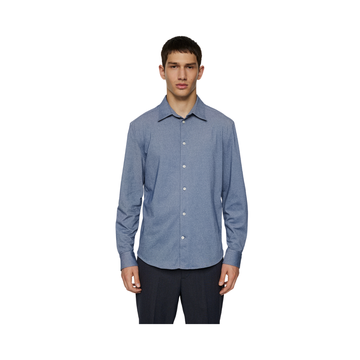 Marlon Pique Jersey Shirt - Vintage Indigo Melange