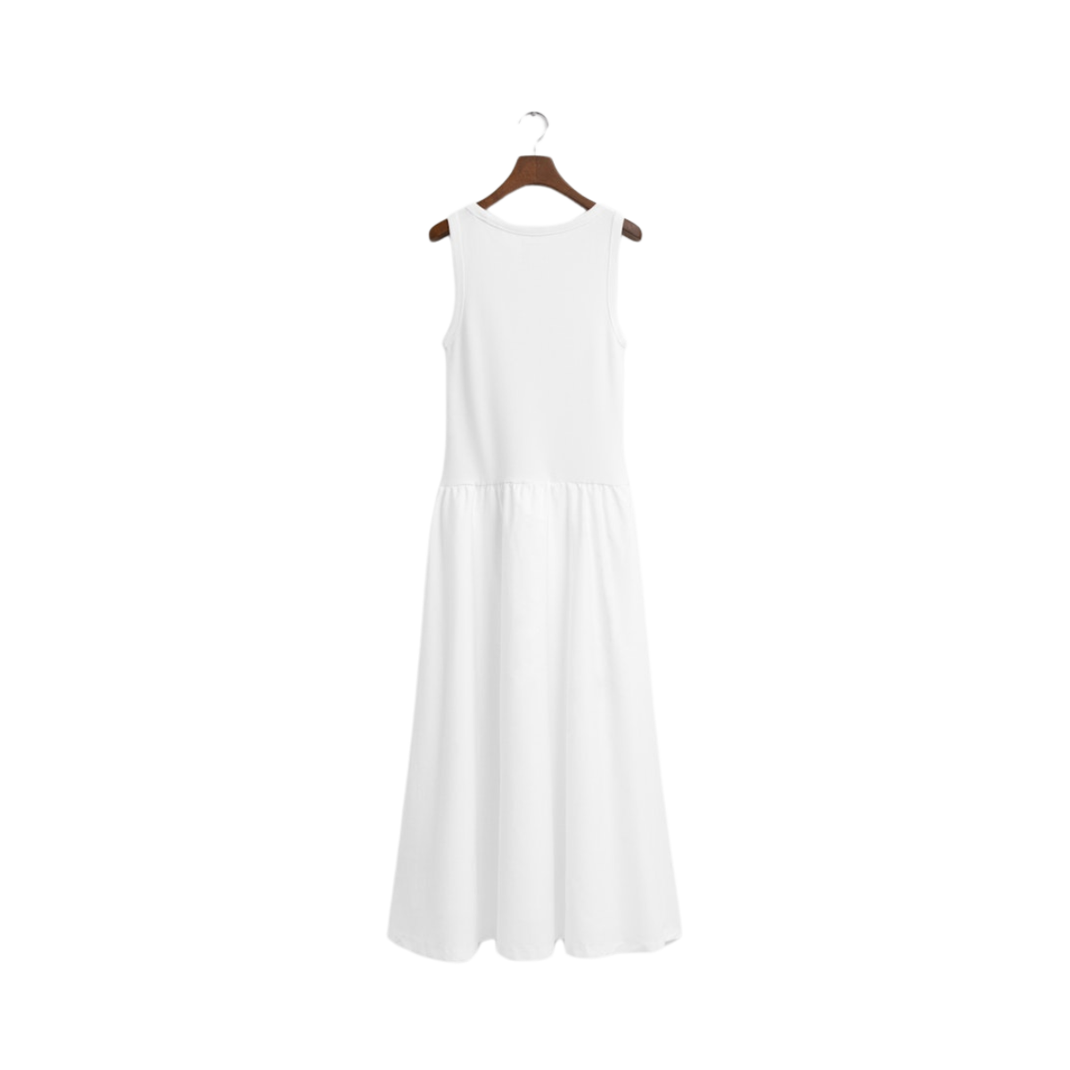 Jersey Woven Midi Dress - 110 WHITE
