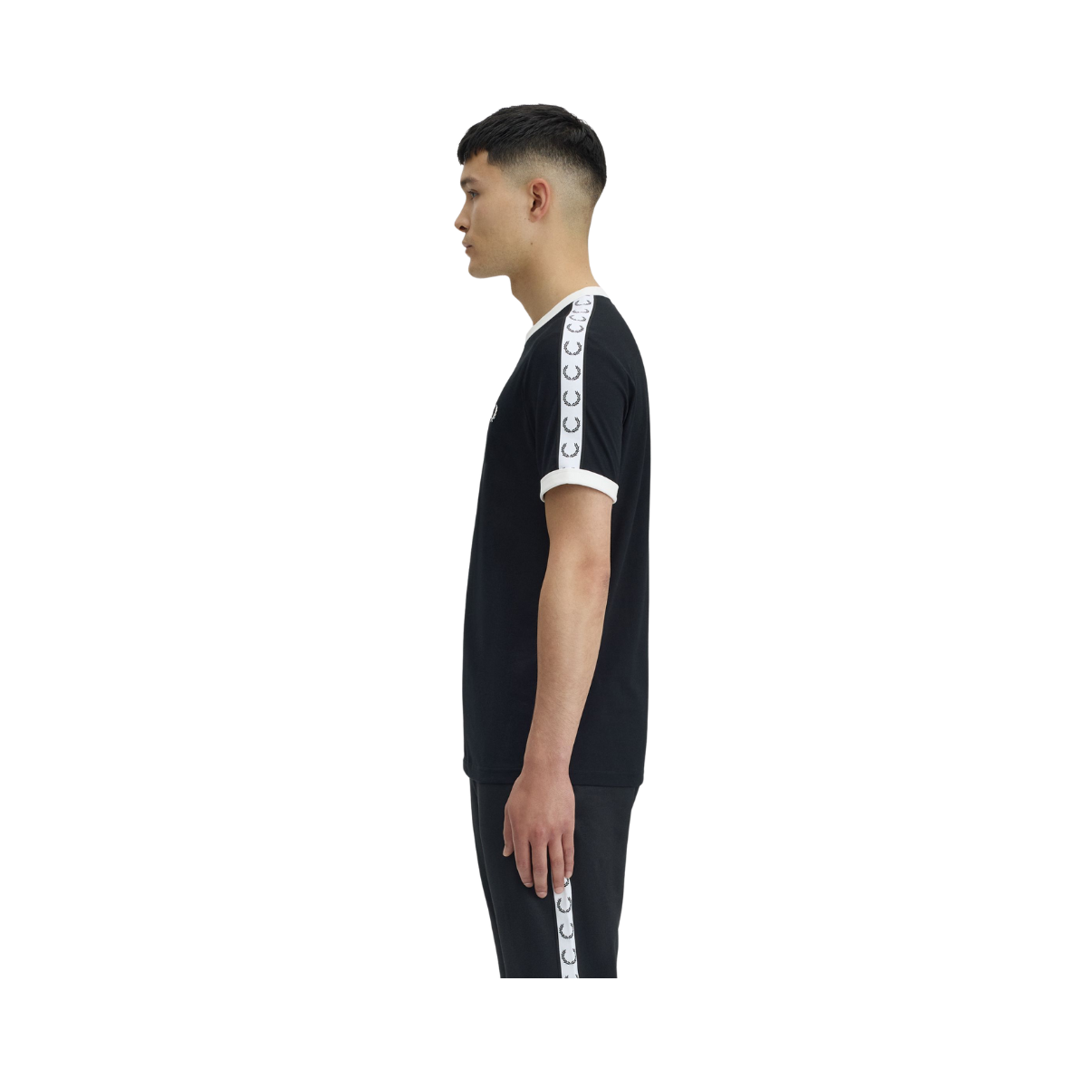 Taped Ringer T-Shirt - Black