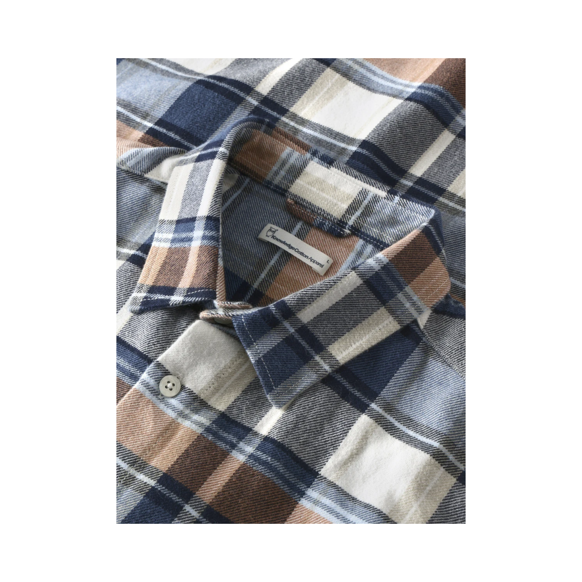 Dune Regular Checked Flannel Shirt - Navy