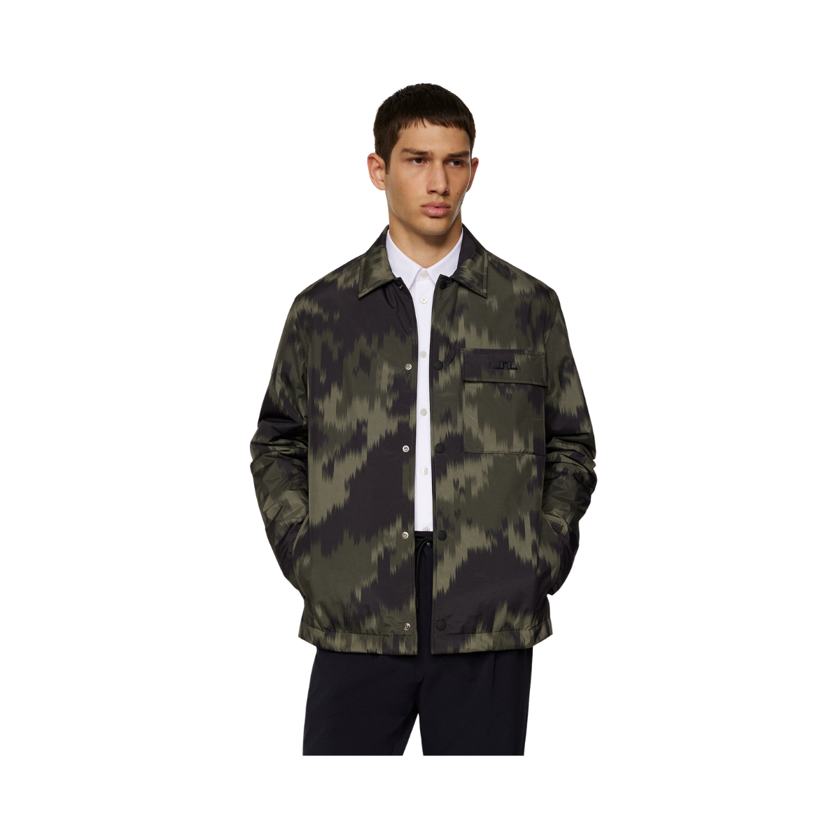 Nile Print padded Overshirt - Warp Forest L
