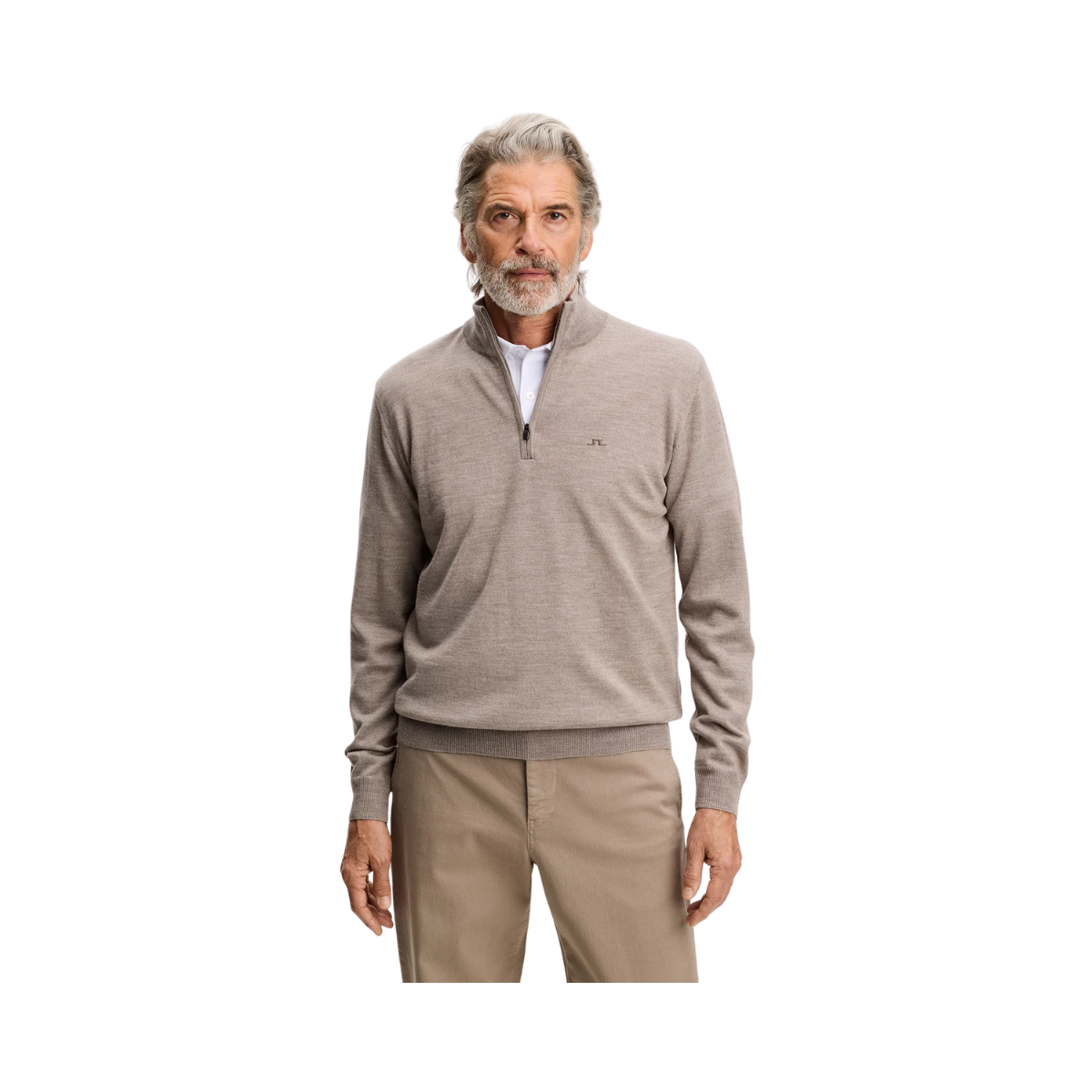 Kiyan Quarter Zip Sweater - Brindle Melange