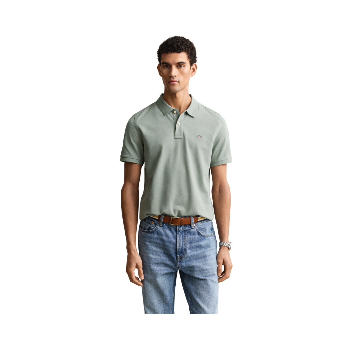 Shield SS Pique Polo - Ceramic Grey