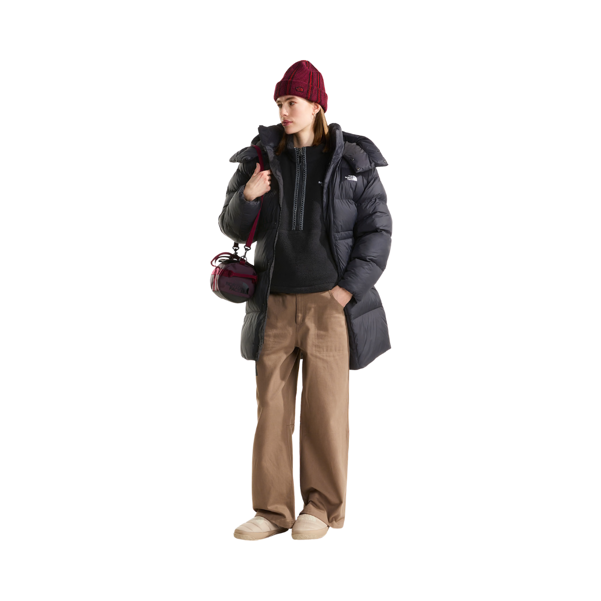 W Puffer Oversized Parka - Black