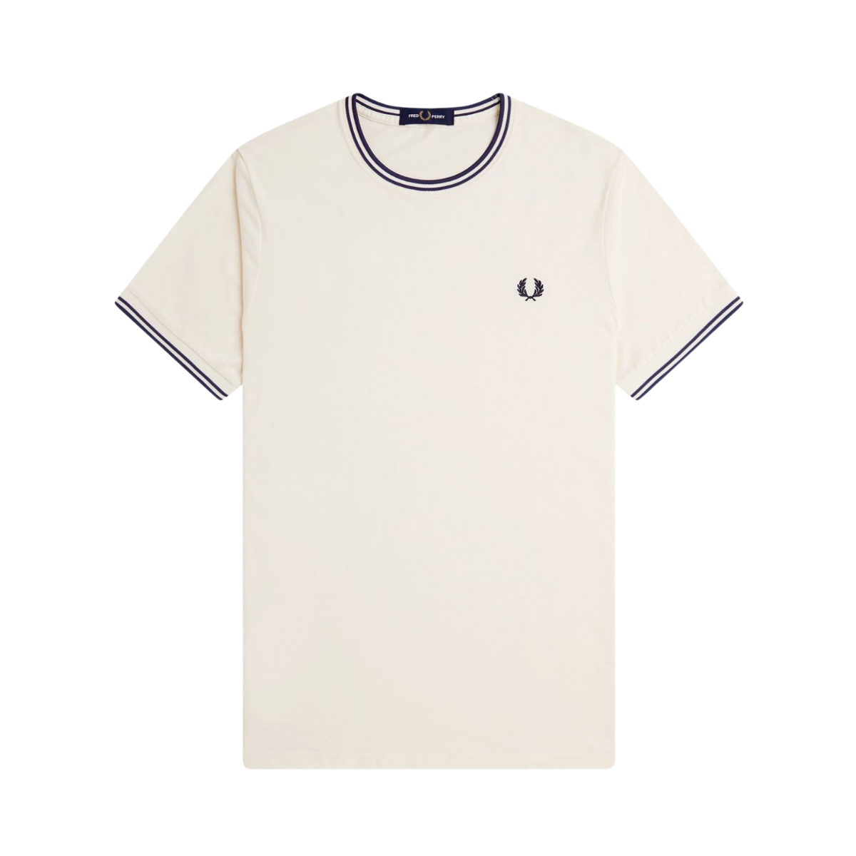 Twin Tipped T-Shirt - Ecru/Tennis Blue