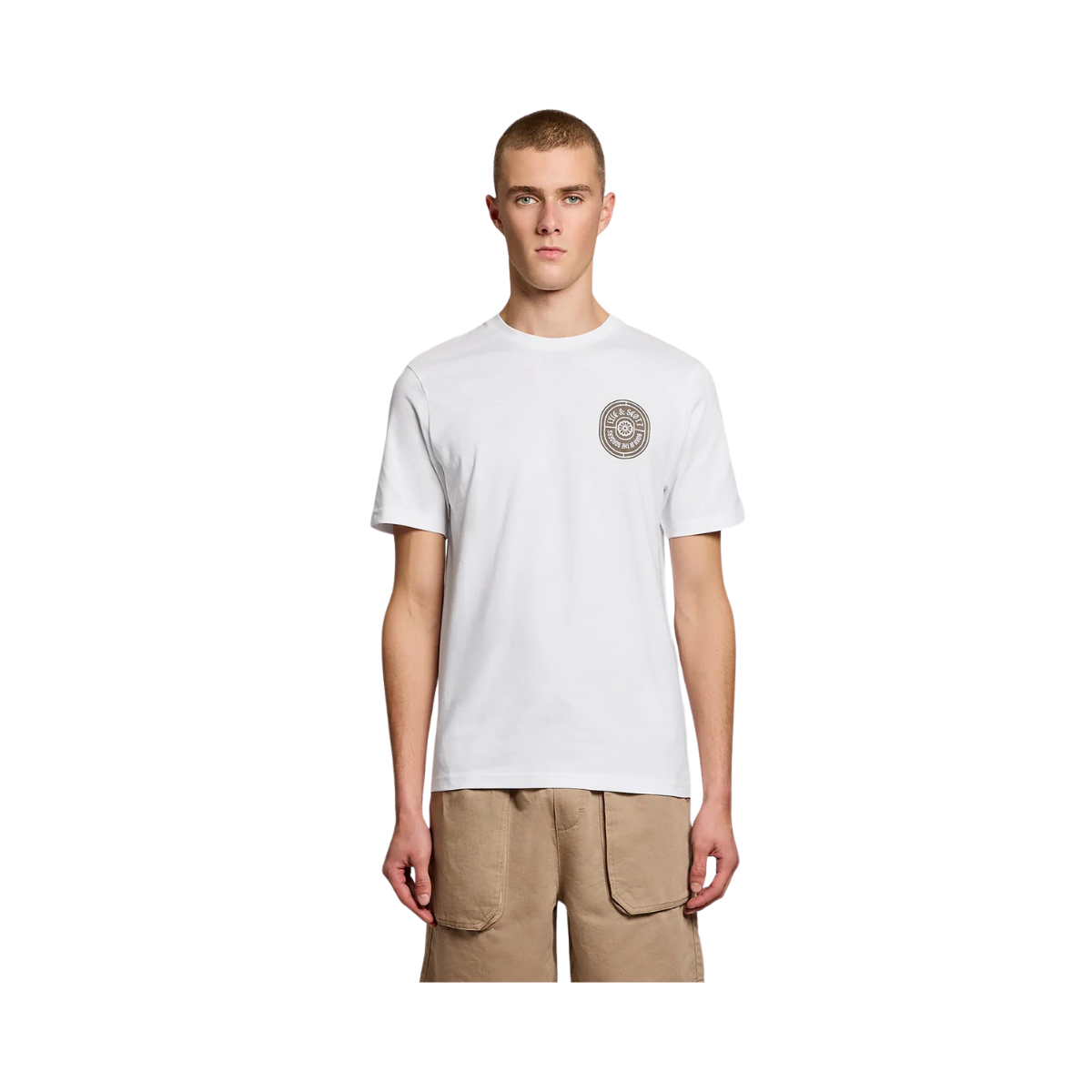 Borders Label Graphic T-shirt - White