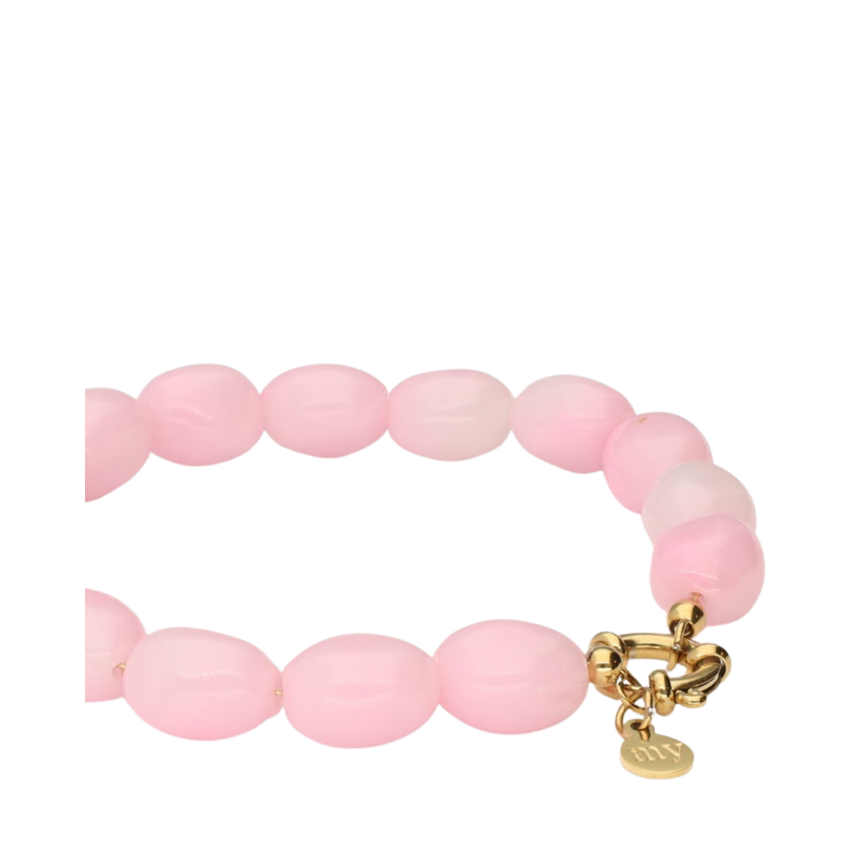 Bracelet Beads Pink - Gold