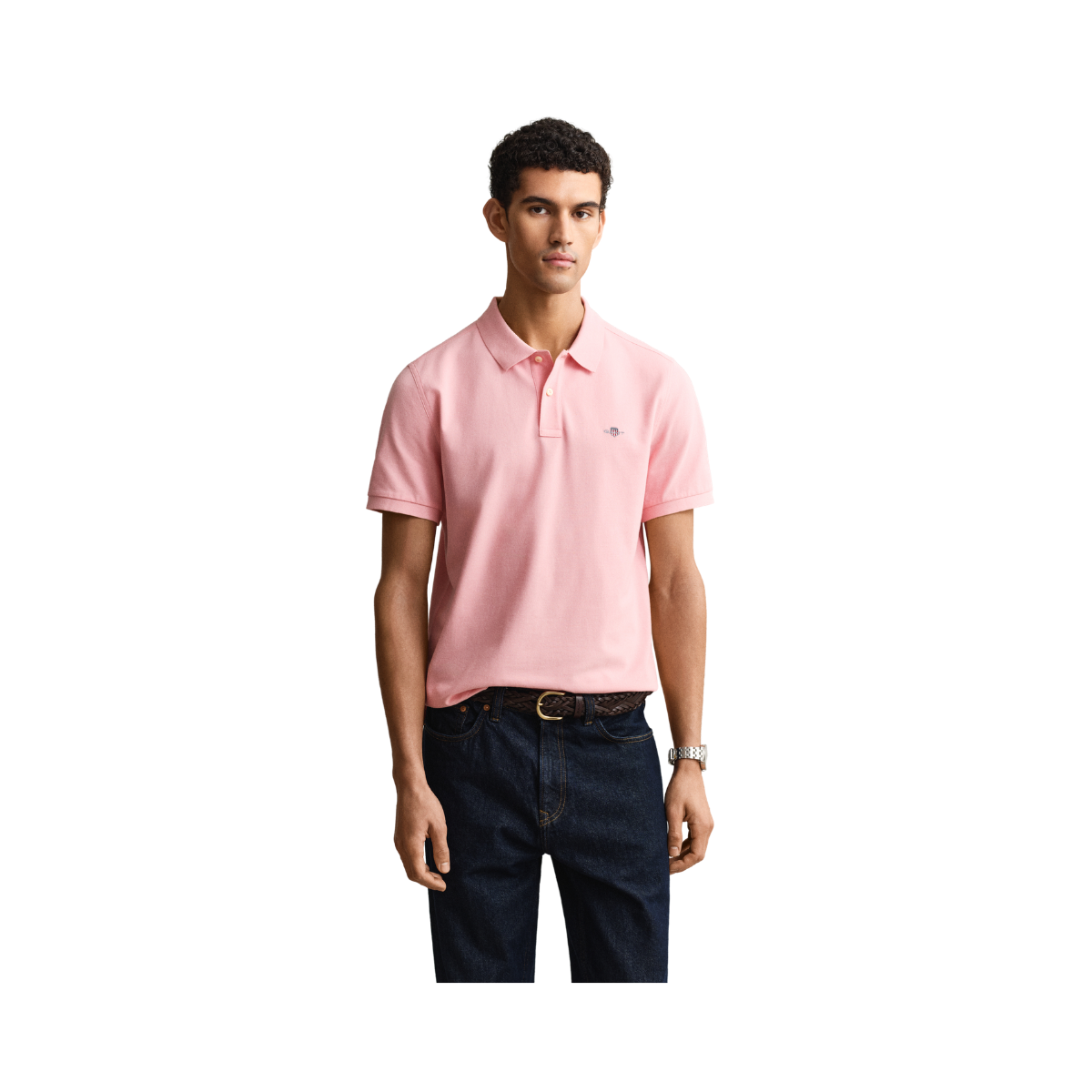 Shield SS Pique Polo - Bubbelgum Pink