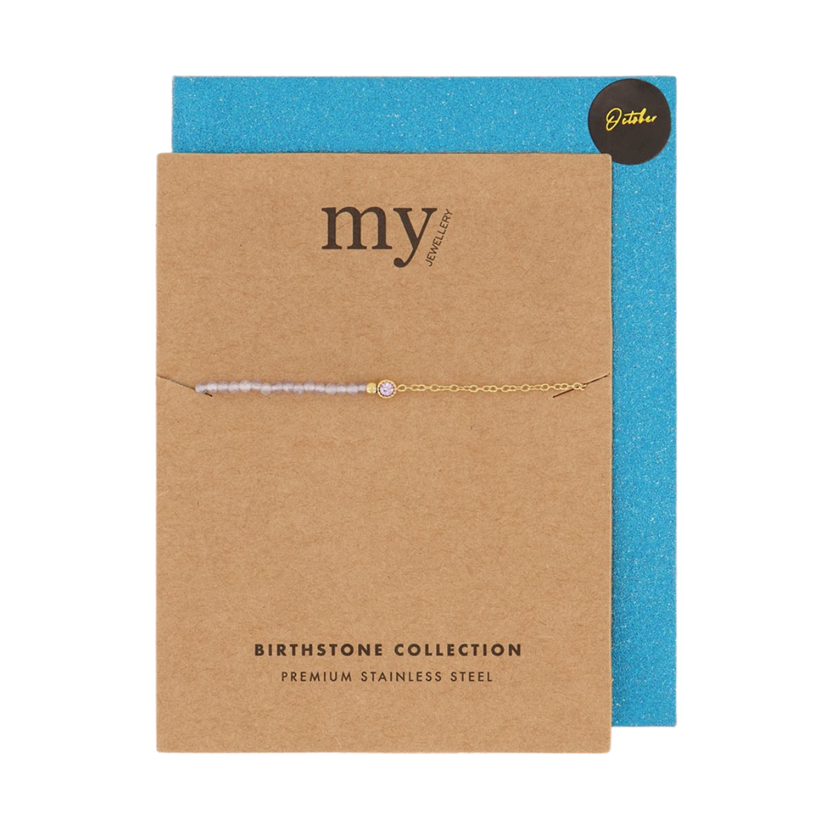 Birth Bracelet - Gold October