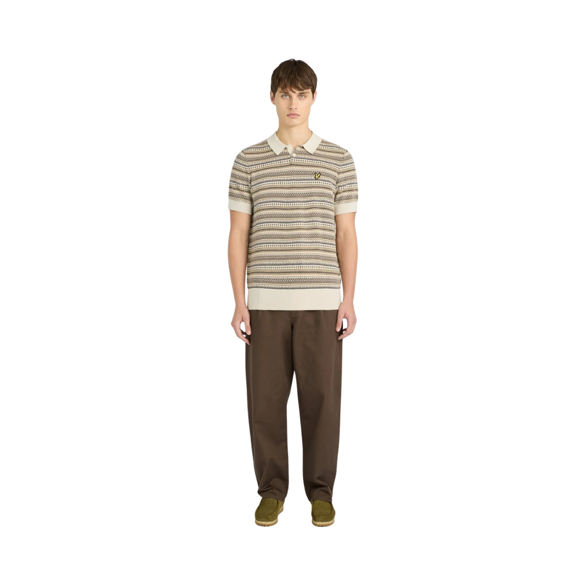 Fairisle SS Polo - Cove