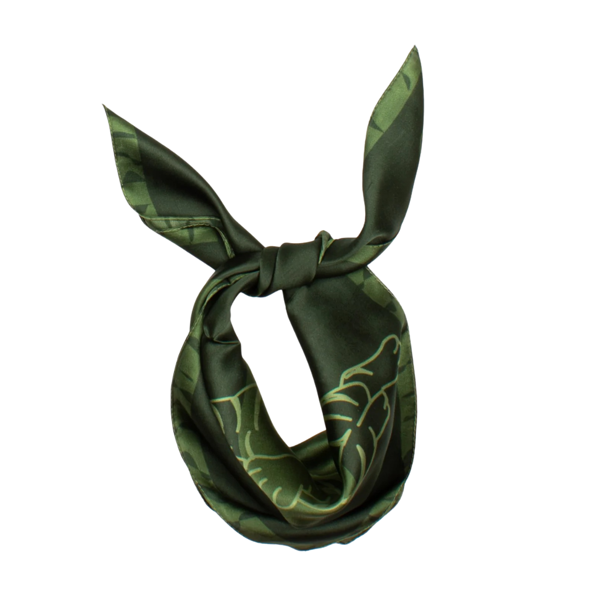 Tiger Silk Scarf - Green