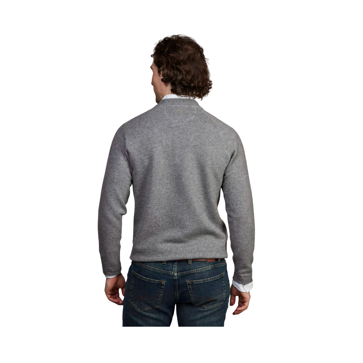 Crew Neck College Sweater - Grey