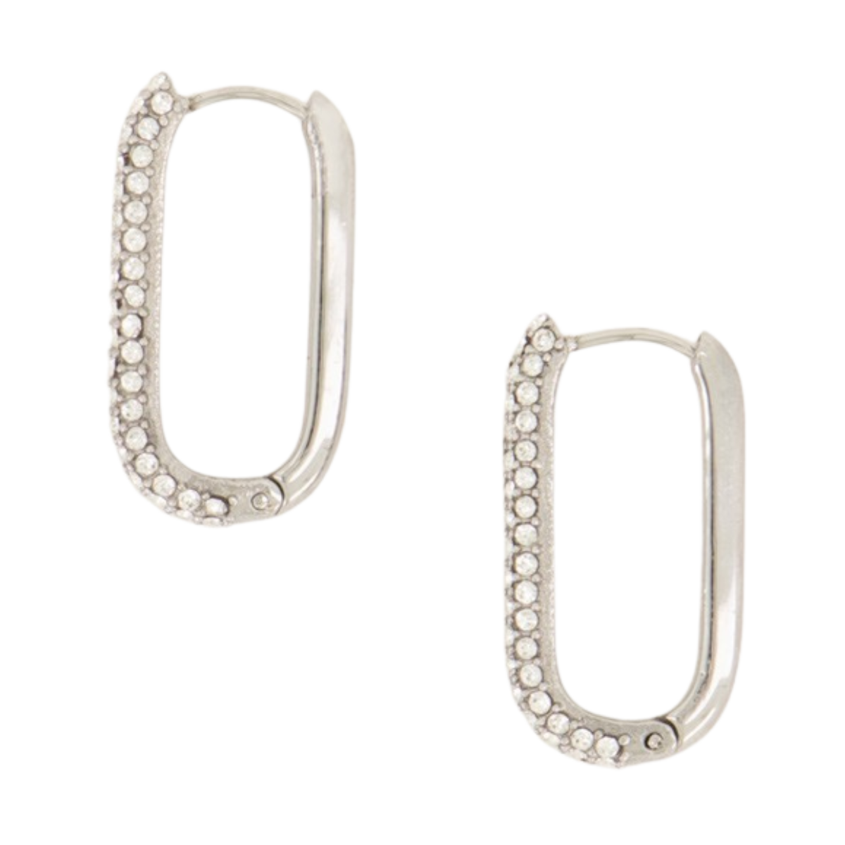 Rechthoekige Oorhangers Met St - 1500 Silver