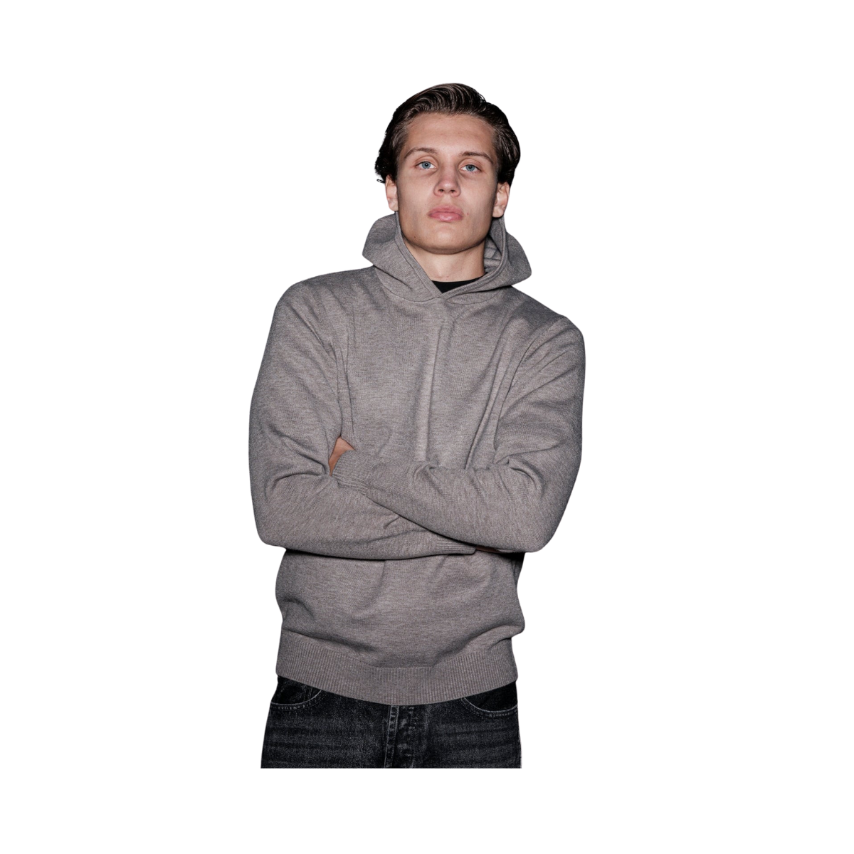Vincent Knit Hoodie - Greige