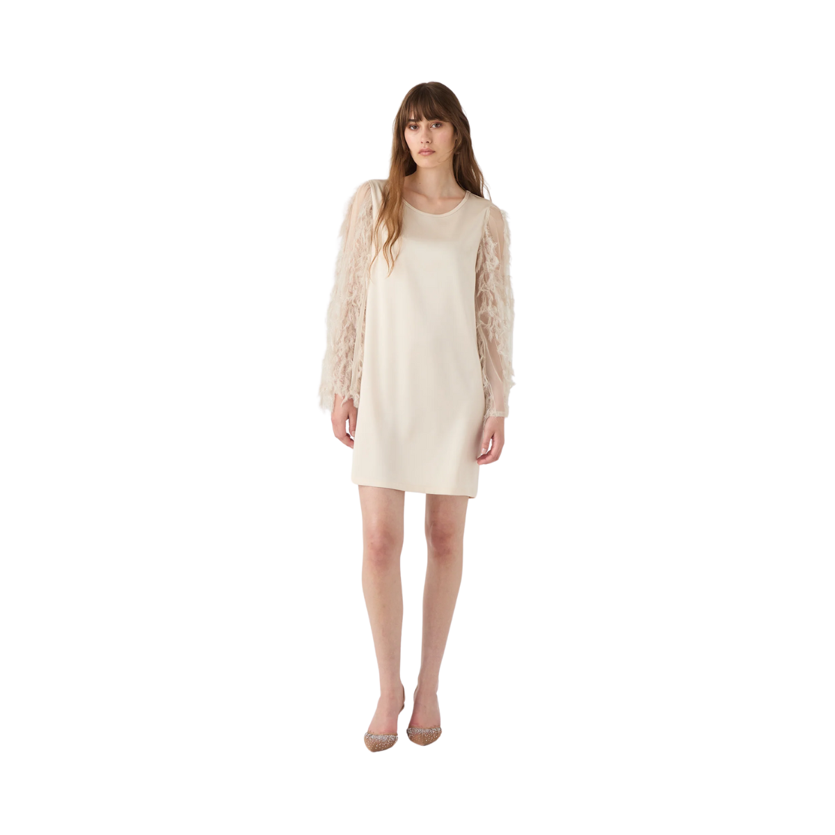 365 LARISSA DRESS - LIGHT BEIGE