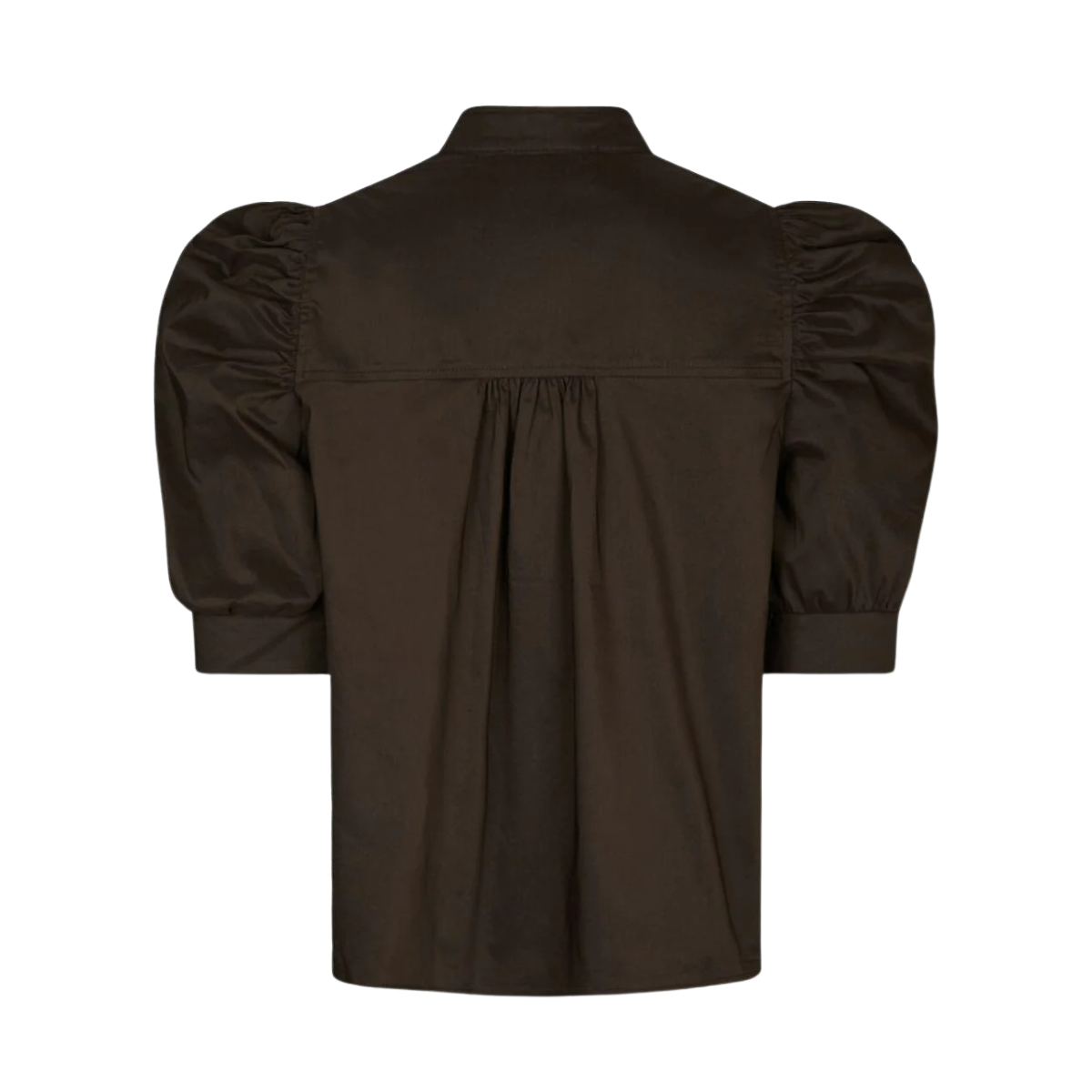 Roella Poplin Blouse - Chocolate Brown