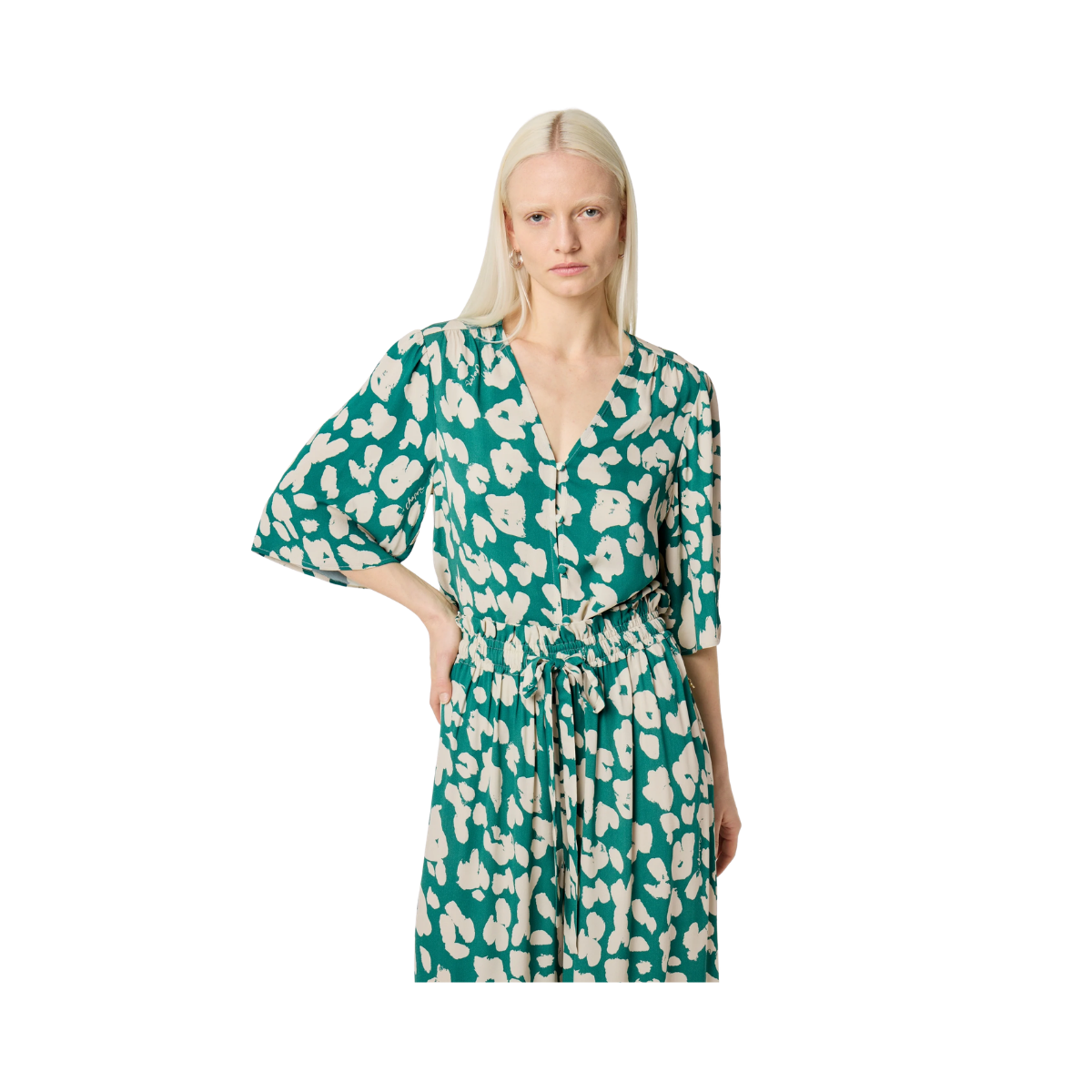 Starlet Blouse - Evergreen/Cosy White