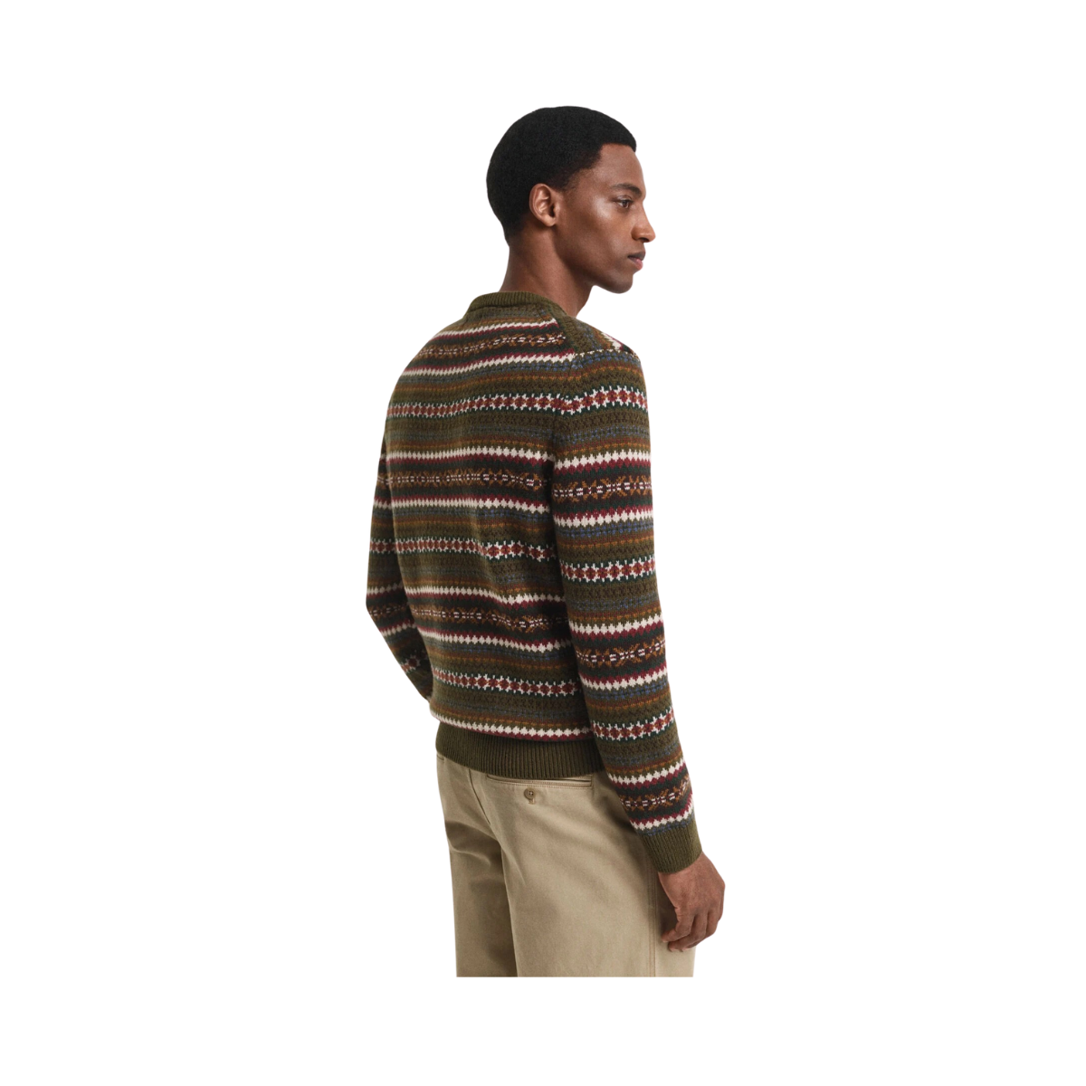 Fair Isle C-Neck - Country Green