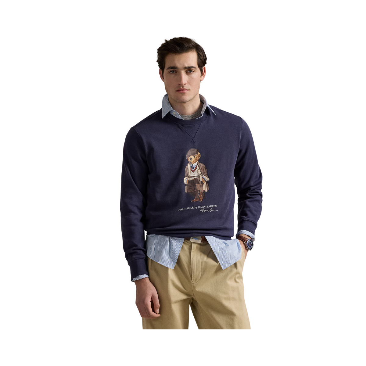 Long Sleeve Sweatshirt - Faded Blue Bear