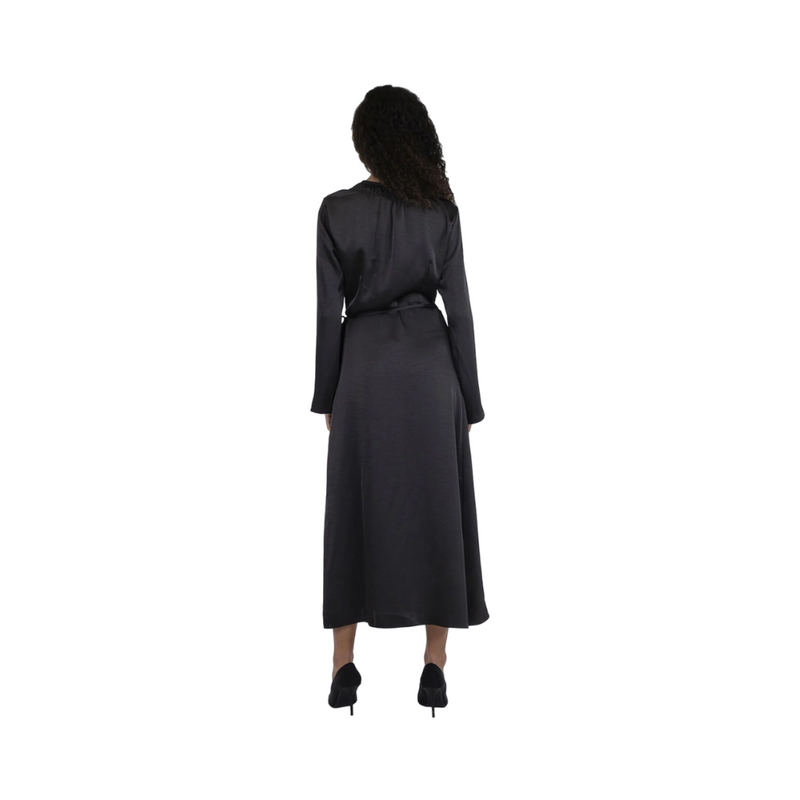 Nakisa Heavy Sateen Dress - Black