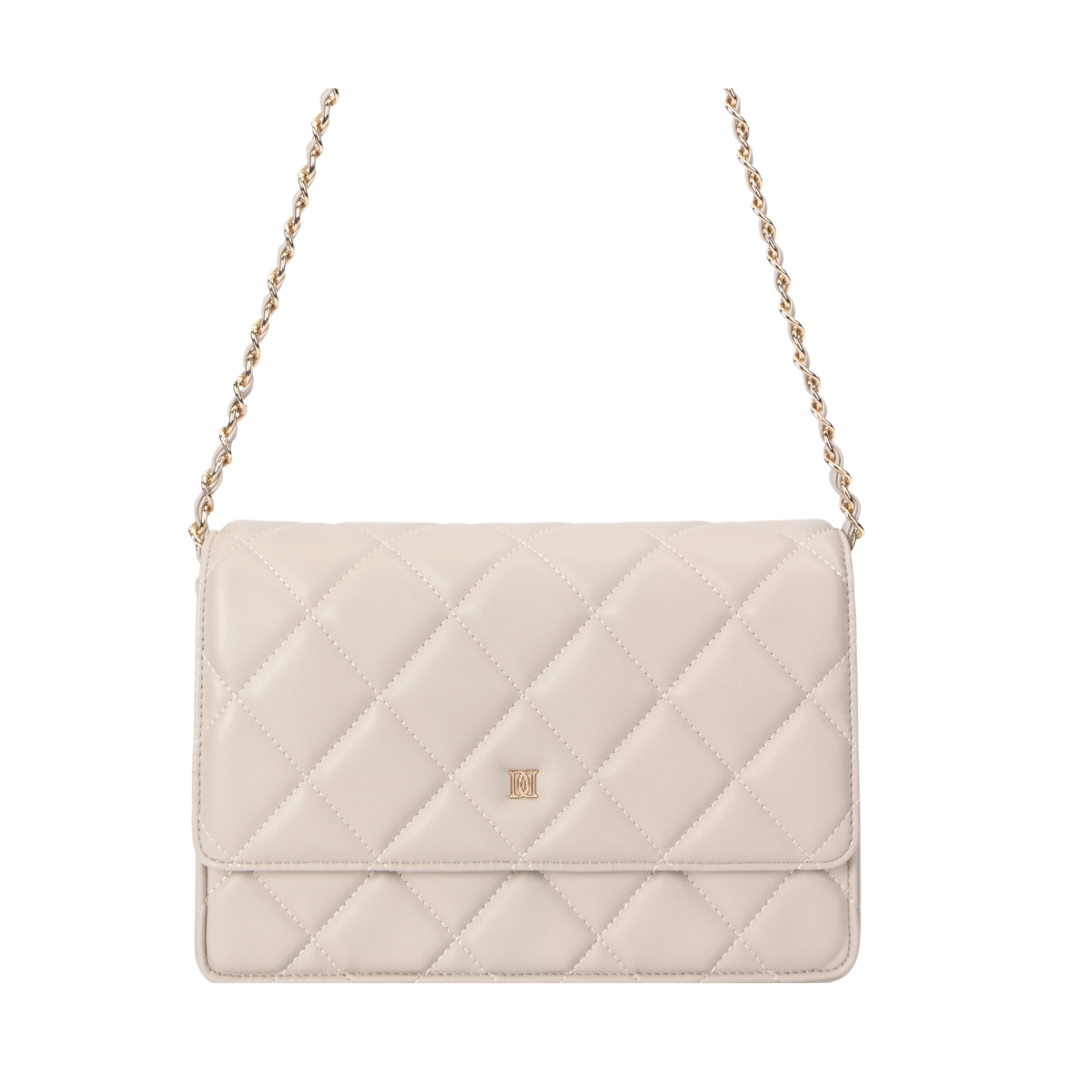 Leather Quilted Bag - Sand