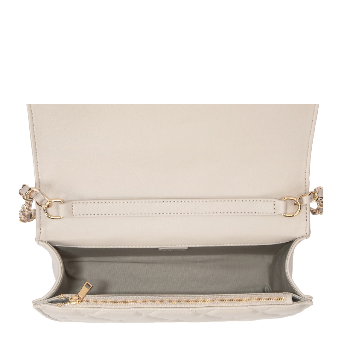 Leather Quilted Bag - Sand